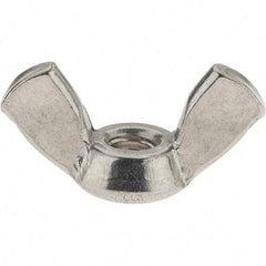 Value Collection - #8-32 UNC, Stainless Steel Standard Wing Nut - Grade 18-8, 0.72" Wing Span, 0.47" Wing Span - USA Tool & Supply