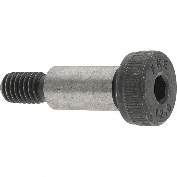 Value Collection - 8mm Shoulder Diam x 16mm Shoulder Length, M6x1 Metric Coarse, Hex Socket Shoulder Screw - 12.9 Alloy Steel, Uncoated, 5.32 to 5.5mm Head Height x 12.73 to 13mm Head Diam - USA Tool & Supply