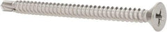 Value Collection - #10, Flat Head, Phillips Drive, 2-1/2" OAL, #3 Point, Self Drilling Screw - Grade 410 Stainless Steel - USA Tool & Supply