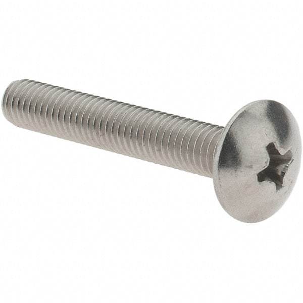 Value Collection - #10-32 UNF, 1-1/4" Length Under Head Phillips Drive Machine Screw - Truss Head, Grade 18-8 Stainless Steel, Uncoated, Without Washer - USA Tool & Supply