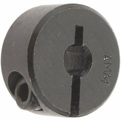 Value Collection - 4mm Bore, Steel, One Piece Clamp Collar - 11/16" Outside Diam - USA Tool & Supply