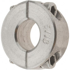 Value Collection - 5/16" Bore, Stainless Steel, Two Piece Shaft Collar - 11/16" Outside Diam, 5/16" Wide - USA Tool & Supply