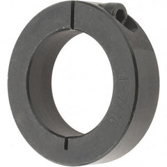 Value Collection - 1-7/16" Bore, Steel, One Piece Clamp Collar - 2-1/4" Outside Diam, 9/16" Wide - USA Tool & Supply