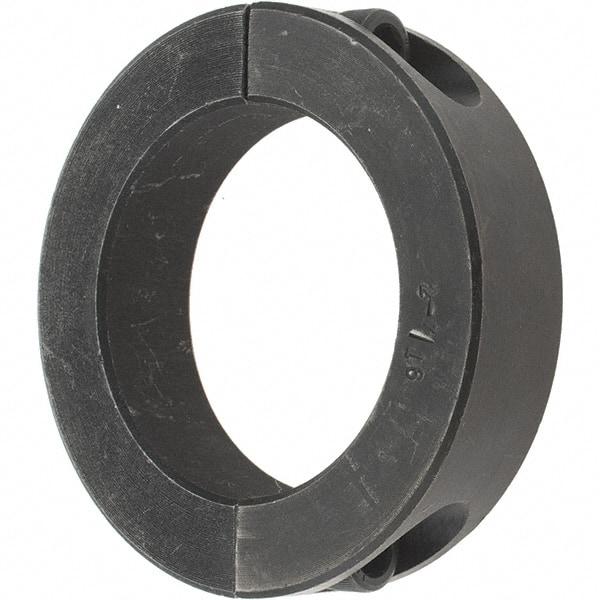 Value Collection - 2-1/16" Bore, Steel, Two Piece Two Piece Split Shaft Collar - 3-1/4" Outside Diam, 3/4" Wide - USA Tool & Supply
