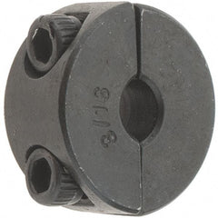 Value Collection - 3/16" Bore, Steel, Two Piece Shaft Collar - 11/16" Outside Diam, 5/16" Wide - USA Tool & Supply