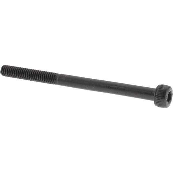 Value Collection - M4x0.70 Metric Coarse Hex Socket Drive, Socket Cap Screw - Grade 12.9 Alloy Steel, Black Oxide Finish, Partially Threaded, 55mm Length Under Head - USA Tool & Supply
