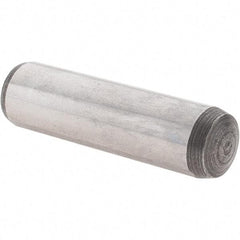 Value Collection - 10mm Diam x 36mm Pin Length Alloy Steel Dowel Pin - 1 Rounded & 1 Threaded End - USA Tool & Supply