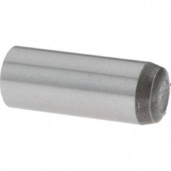 Value Collection - 6mm Diam x 16mm Pin Length Grade 8 Alloy Steel Precision Dowel Pin - Bright Finish, 1 Rounded End - USA Tool & Supply