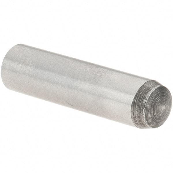 Value Collection - 6mm Diam x 24mm Pin Length Grade 8 Alloy Steel Precision Dowel Pin - Bright Finish, 1 Rounded End - USA Tool & Supply