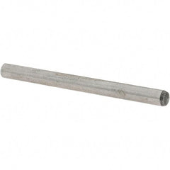 Value Collection - 4mm Diam x 50mm Pin Length Grade 8 Steel Precision Dowel Pin - Bright Finish, 1 Rounded End - USA Tool & Supply