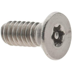 Value Collection - #10-24 UNC Pin In Torx Drive, Flat Screw - Grade 18-8 Stainless Steel, Uncoated, 1/2" OAL - USA Tool & Supply