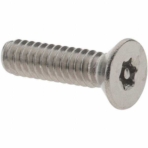 Value Collection - #10-24 UNC Pin In Torx Drive, Flat Screw - Grade 18-8 Stainless Steel, Uncoated, 3/4" OAL - USA Tool & Supply
