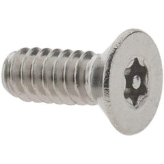 Value Collection - #6-32 UNC Pin In Torx Drive, Flat Screw - Grade 18-8 Stainless Steel, Uncoated, 3/8" OAL - USA Tool & Supply
