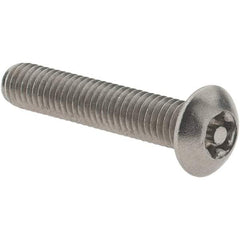 Value Collection - #10-32 UNF Pin In Torx Drive, Button Screw - Grade 18-8 Stainless Steel, Uncoated, 1" Length Under Head - USA Tool & Supply