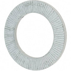 Value Collection - 1.5354" OD, Zinc Flake, Wedge Lock Washer - Grade 2, 0.9882 to 1.0039" ID - USA Tool & Supply