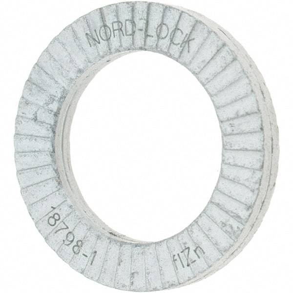 Value Collection - 0.7677" OD, Zinc Flake, Wedge Lock Washer - Grade 2, 0.5039 to 0.5197" ID - USA Tool & Supply