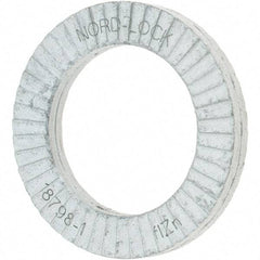 Value Collection - 0.7677" OD, Zinc Flake, Wedge Lock Washer - Grade 2, 0.5039 to 0.5197" ID - USA Tool & Supply