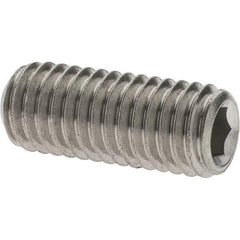 Value Collection - M8x1.25 Metric Coarse, 20mm OAL, Cup Point Set Screw - Grade 316 & Austenitic A4 Stainless Steel, 4mm Key - USA Tool & Supply