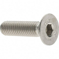 Value Collection - M8x1.25 Metric Coarse Hex Socket Drive, 90° Flat Screw - Grade 316 & Austenitic A4 Stainless Steel, Partially Threaded, 30mm OAL - USA Tool & Supply