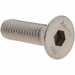 Value Collection - M6x1.00 Metric Coarse Hex Socket Drive, 90° Flat Screw - Grade 316 & Austenitic A4 Stainless Steel, Partially Threaded, 20mm OAL - USA Tool & Supply