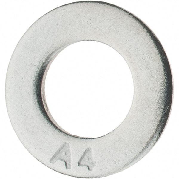 Value Collection - M8 Screw, Grade 316 Stainless Steel Standard Flat Washer - 8.4mm ID x 16mm OD, Plain Finish - USA Tool & Supply