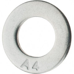 Value Collection - M8 Screw, Grade 316 Stainless Steel Standard Flat Washer - 8.4mm ID x 16mm OD, Plain Finish - USA Tool & Supply