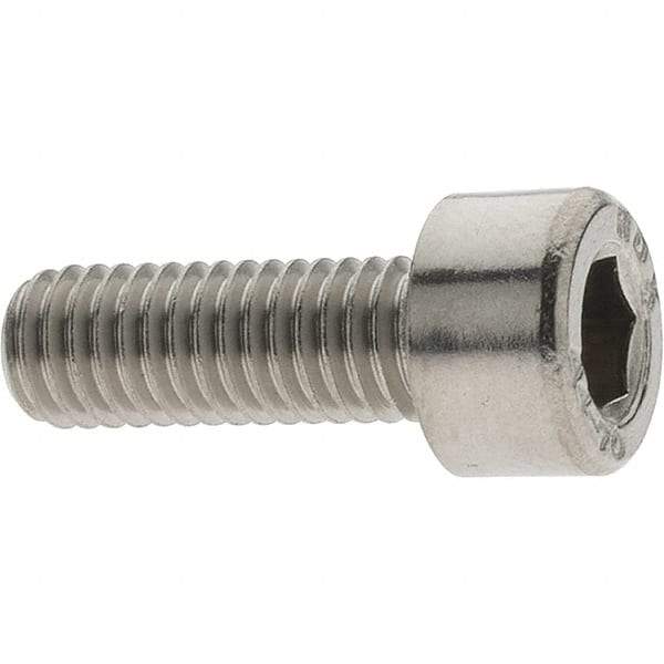 Value Collection - M5x0.80 Metric Coarse Hex Socket Drive, Socket Cap Screw - Grade 316 & Austenitic A4 Stainless Steel, Uncoated, Fully Threaded, 14mm Length Under Head - USA Tool & Supply