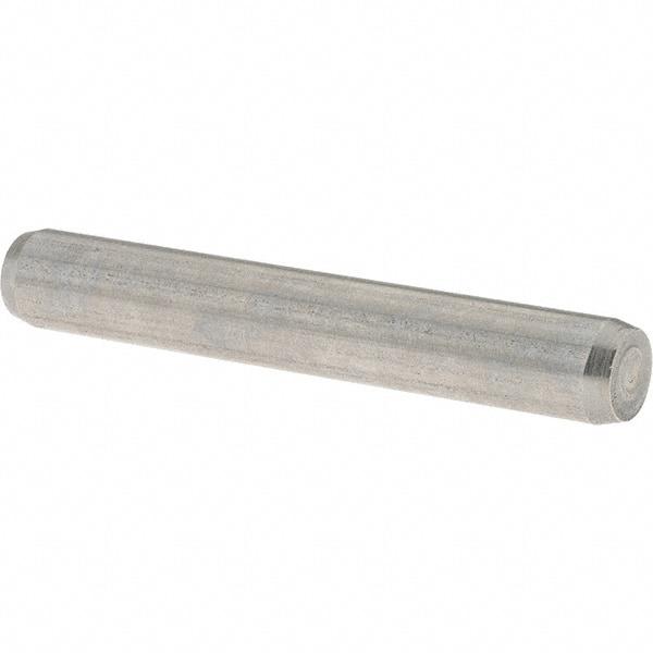 Value Collection - 6mm Diam x 40mm Pin Length 416 Stainless Steel Precision Dowel Pin - C 52-62 Hardness, 1 Beveled & 1 Rounded End - USA Tool & Supply