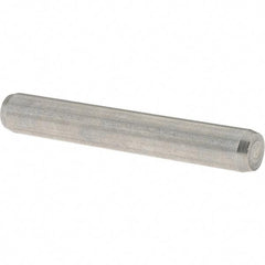 Value Collection - 6mm Diam x 40mm Pin Length 416 Stainless Steel Precision Dowel Pin - C 52-62 Hardness, 1 Beveled & 1 Rounded End - USA Tool & Supply