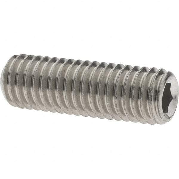 Value Collection - M8x1.25 Metric Coarse, 25mm OAL, Cup Point Set Screw - Grade 18-8 & Austenitic A2 Stainless Steel, 4mm Key - USA Tool & Supply