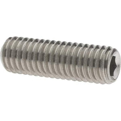 Value Collection - M8x1.25 Metric Coarse, 25mm OAL, Cup Point Set Screw - Grade 18-8 & Austenitic A2 Stainless Steel, 4mm Key - USA Tool & Supply