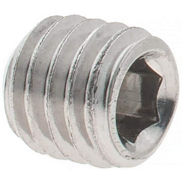 Value Collection - M5x0.80 Metric Coarse, 5mm OAL, Cup Point Set Screw - Grade 18-8 & Austenitic A2 Stainless Steel, 2.5mm Key - USA Tool & Supply