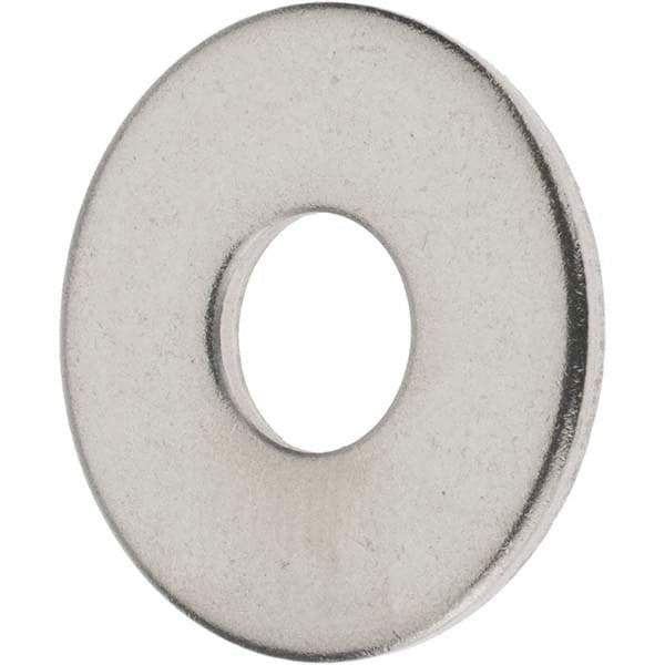 Value Collection - M10 Screw, Grade 18-8 Stainless Steel Fender Flat Washer - 10.5mm ID x 30mm OD, Plain Finish - USA Tool & Supply