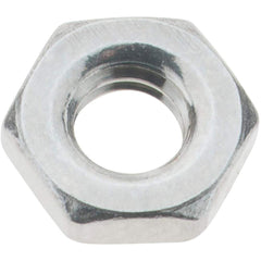 Value Collection - M4x0.70 Metric Coarse Stainless Steel Right Hand Hex Jam Nut - 7mm Across Flats, 2.2mm High, Uncoated - USA Tool & Supply