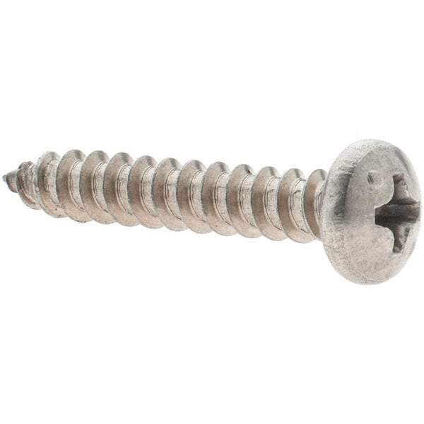 Value Collection - #8 Pan Head Phillips Sheet Metal Screw - Stainless Steel, 1" Length Under Head, Grade 316 - USA Tool & Supply