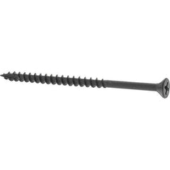 Buildex - #8, 3" OAL, Phillips Drive Flat Head, Steel Drywall Screws - Black Oxide Finish, Grade 2 - USA Tool & Supply