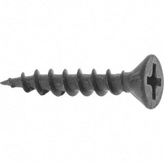 Buildex - #8, 1" OAL, Phillips Drive Flat Head, Steel Drywall Screws - Black Oxide Finish, Grade 2 - USA Tool & Supply