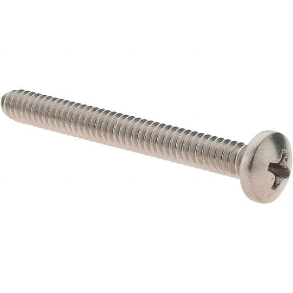 Value Collection - #10-24 UNC, 1-3/4" Length Under Head Phillips Drive Machine Screw - Pan Head, Grade 18-8 Stainless Steel, Uncoated, Without Washer - USA Tool & Supply
