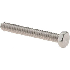 Value Collection - #10-24 UNC, 1-1/2" Length Under Head Hex Drive Machine Screw - Hex Head, Grade 18-8 Stainless Steel, Uncoated, Without Washer - USA Tool & Supply