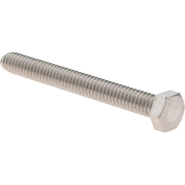 Value Collection - #8-32 UNC, 1-1/2" Length Under Head Hex Drive Machine Screw - Hex Head, Grade 18-8 Stainless Steel, Uncoated, Without Washer - USA Tool & Supply