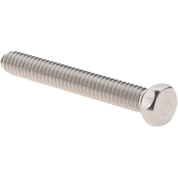 Value Collection - #8-32 UNC, 1-1/4" Length Under Head Hex Drive Machine Screw - Hex Head, Grade 18-8 Stainless Steel, Uncoated, Without Washer - USA Tool & Supply