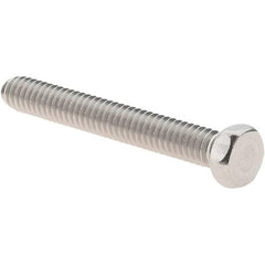 Value Collection - #8-32 UNC, 1-1/4" Length Under Head Hex Drive Machine Screw - Hex Head, Grade 18-8 Stainless Steel, Uncoated, Without Washer - USA Tool & Supply