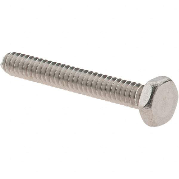 Value Collection - #6-32 UNC, 1" Length Under Head Hex Drive Machine Screw - Hex Head, Grade 18-8 Stainless Steel, Uncoated, Without Washer - USA Tool & Supply