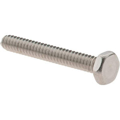 Value Collection - #6-32 UNC, 1" Length Under Head Hex Drive Machine Screw - Hex Head, Grade 18-8 Stainless Steel, Uncoated, Without Washer - USA Tool & Supply