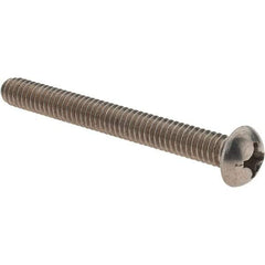 Value Collection - #12-24 UNC, 2" Length Under Head Phillips Drive Machine Screw - Round Head, Grade 18-8 Stainless Steel, Uncoated, Without Washer - USA Tool & Supply