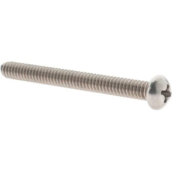 Value Collection - #10-24 UNC, 2" Length Under Head Phillips Drive Machine Screw - Round Head, Grade 18-8 Stainless Steel, Uncoated, Without Washer - USA Tool & Supply
