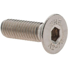 Value Collection - M5x0.80 Metric Coarse Hex Socket Drive, 90° Flat Screw - Grade 18-8 Stainless Steel, Fully Threaded, 16mm OAL - USA Tool & Supply