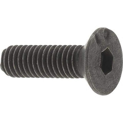 Value Collection - M3x0.50 Metric Coarse Hex Socket Drive, 90° Flat Screw - Grade 12.9 Alloy Steel, Black Oxide Finish, Fully Threaded, 10mm OAL - USA Tool & Supply