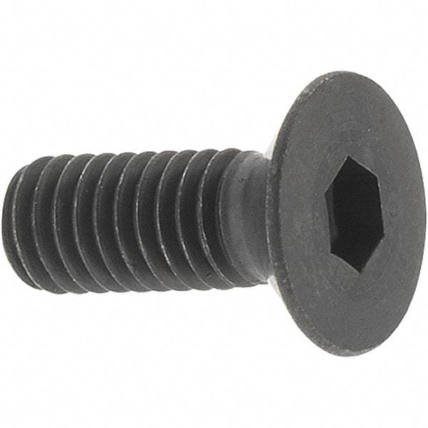 Value Collection - M3x0.50 Metric Coarse Hex Socket Drive, 90° Flat Screw - Grade 12.9 Alloy Steel, Black Oxide Finish, Fully Threaded, 8mm OAL - USA Tool & Supply