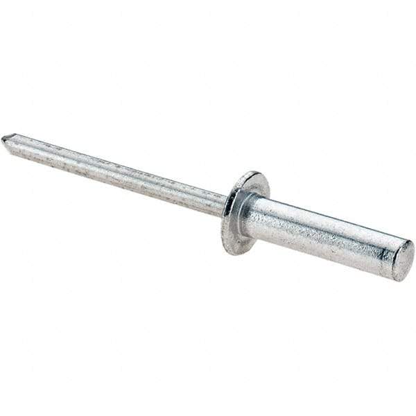 Value Collection - Size 68 Dome Head Aluminum Closed End Sealing Blind Rivet - Aluminum Mandrel, 0.376" to 1/2" Grip, 0.374" Head Diam, 0.192" to 0.196" Hole Diam, 0.748" Length Under Head, 3/16" Body Diam - USA Tool & Supply